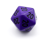 Jason Fox Lucky D20 - All 20s d20 - purple d20