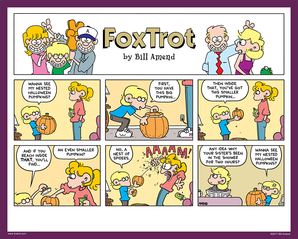 Nested Pumpkins Signed Print Foxtrot Comic By Bill Amend The