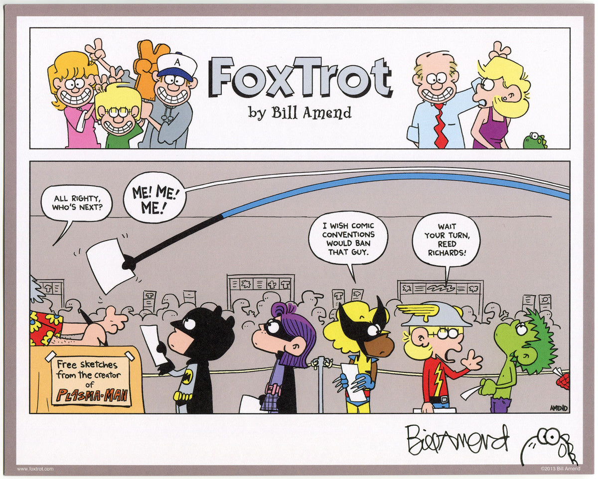 Mr Not So Fantastic Signed Print FoxTrot Comic By Bill Amend The mr-not-so-fantastic-signed-print-foxtrot-comic-by-bill-amend-the