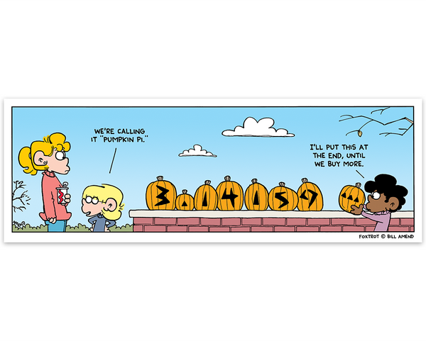 FoxTrot Magnet - 'Pumpkin Pi' Comic Strip by Bill Amend
