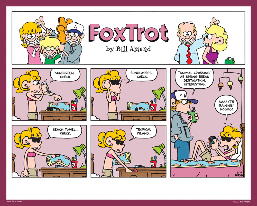 Island Girl Signed Print FoxTrot Comic By Bill Amend The FoxTrot island-girl-signed-print-foxtrot-comic-by-bill-amend-the-foxtrot
