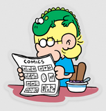 Vinyl Sticker - 'Comics & Cereal'