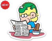 Vinyl Sticker - 'Comics & Cereal'