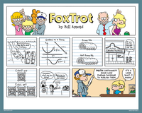 Signed Print - “Mathtoons” - FoxTrot comic strip by Bill Amend: 8x10 inch hand-signed comic print by Bill Amend. Printed on premium card stock, ideal for displaying as-is or in a frame. A great gift for math nerds and teachers! Personalization is not available.