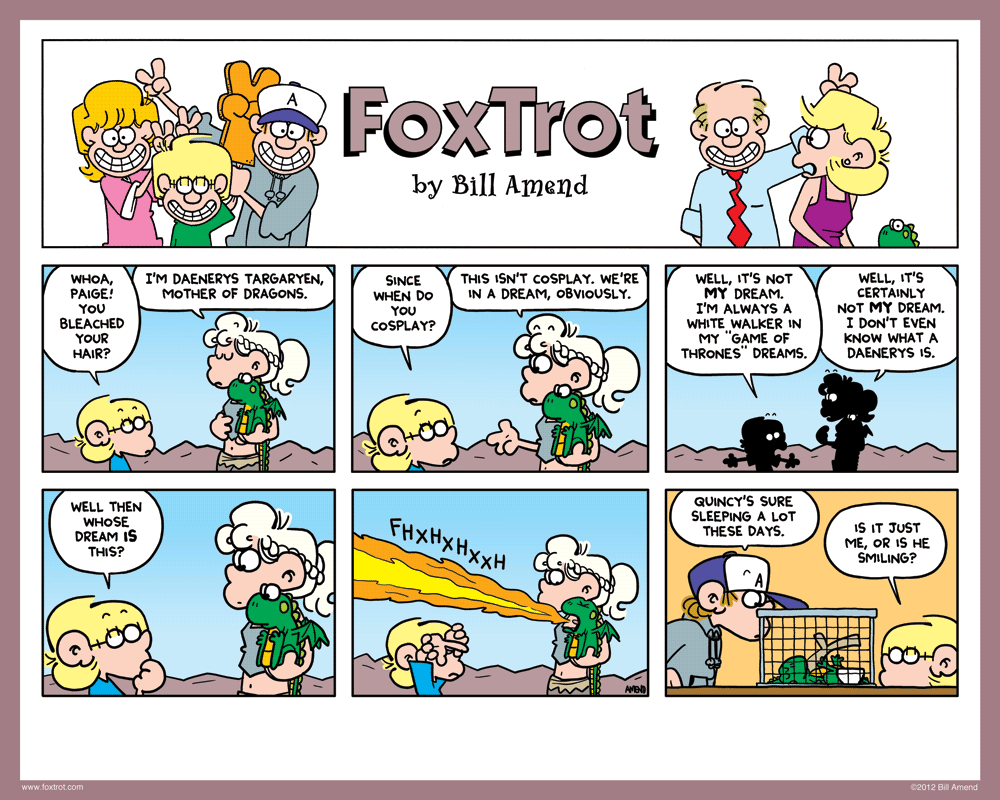 Dragon Dreams Signed Print Foxtrot Comic By Bill Amend The