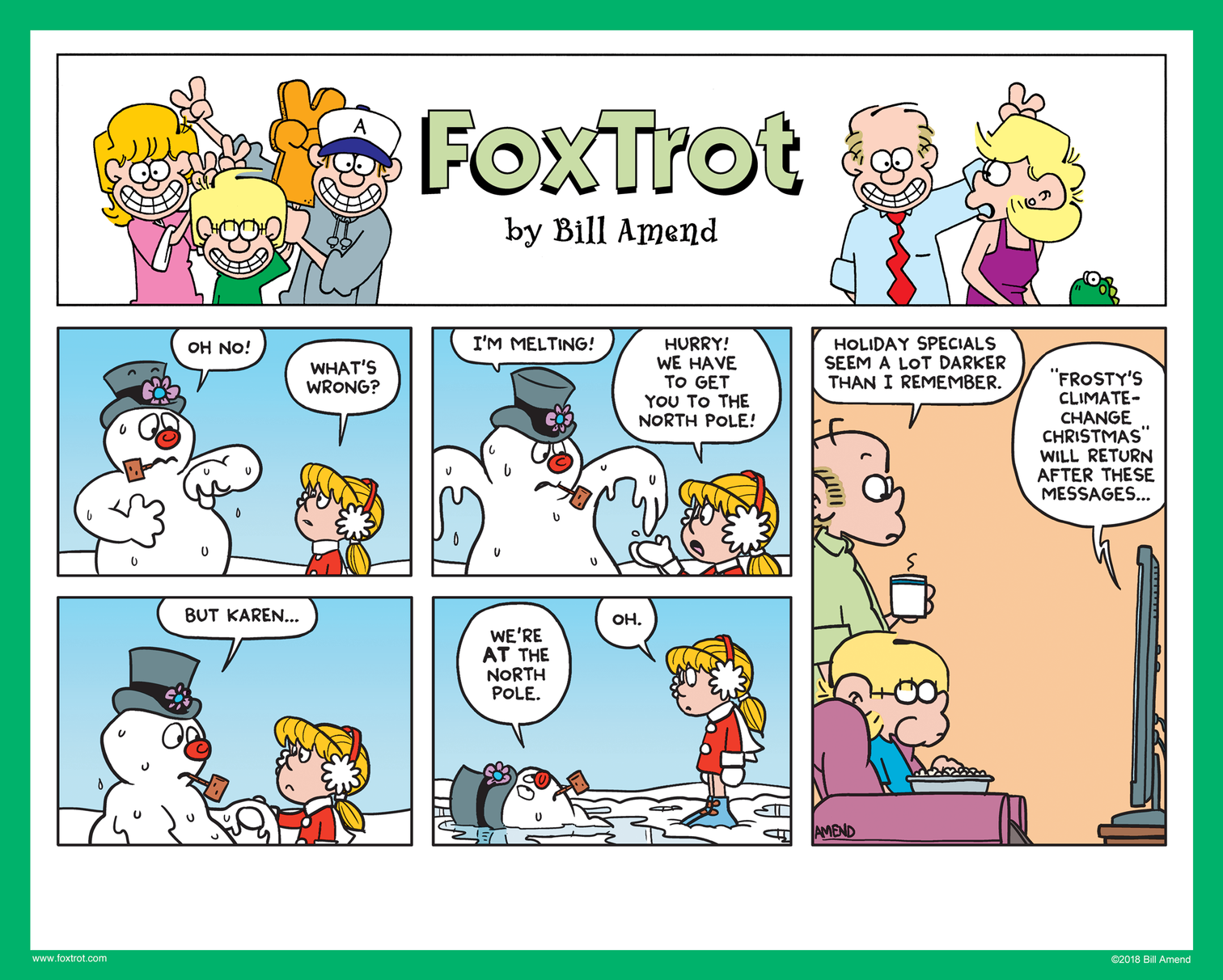 Not So Frosty Signed Print Foxtrot Comic By Bill Amend The Foxtrot Store