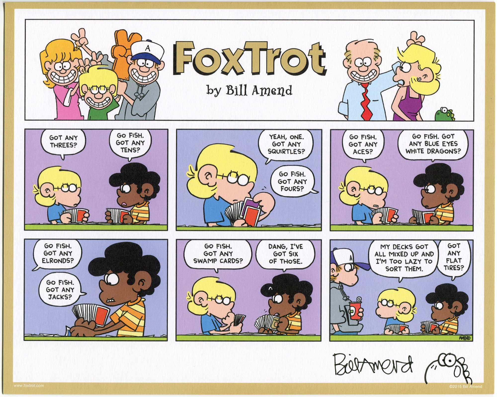 All Decks On Hand Signed Print Foxtrot Comic By Bill Amend The