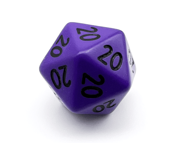 Jason Fox Lucky D20 - All 20s d20 - purple d20