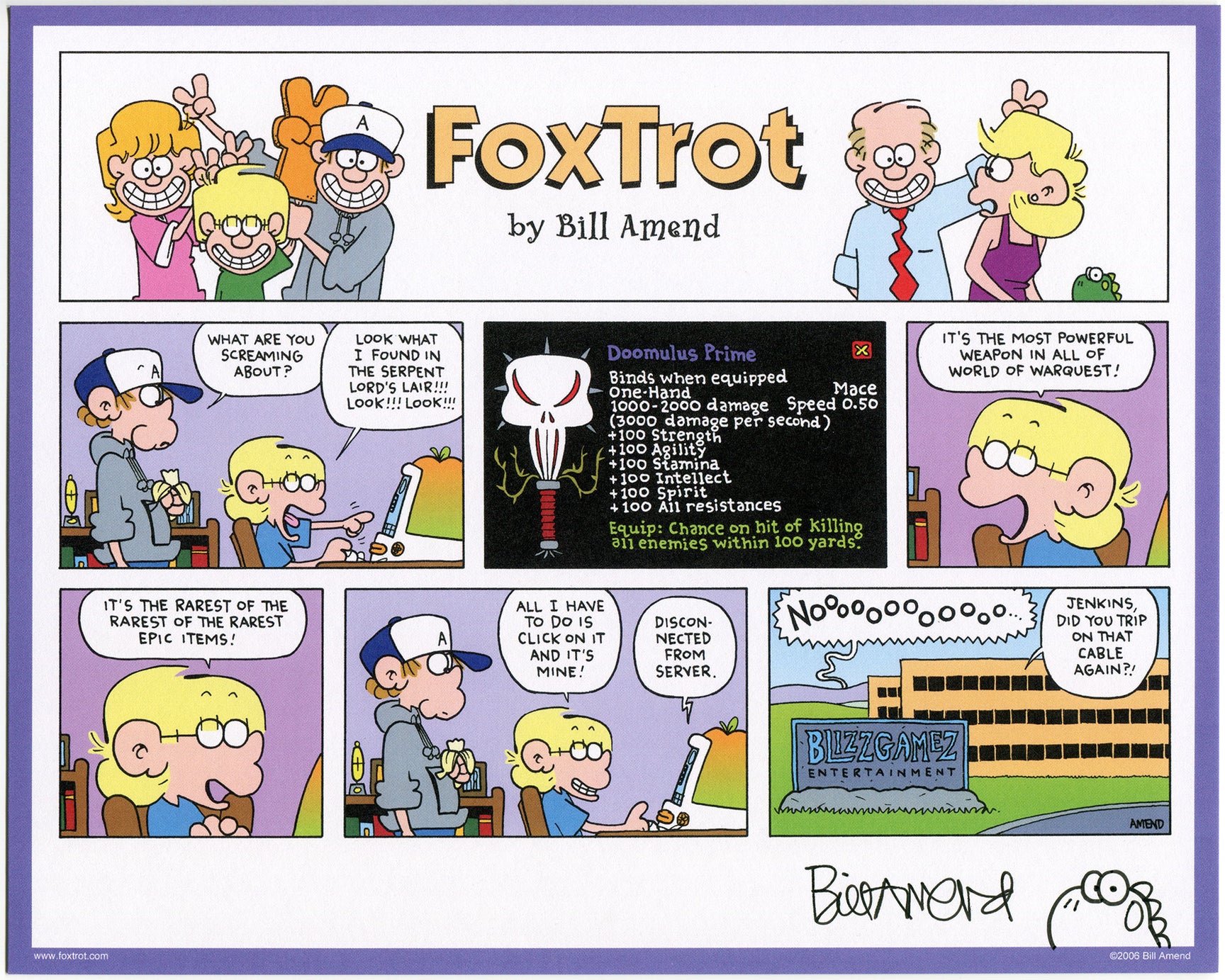 Doomulus Prime Signed Print Foxtrot Comic By Bill Amend The