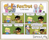 "Fibonachos" Signed FoxTrot comic strip by Bill Amend - Jason Fox: One cheesy tortilla chip... Marcus: One cheesy tortilla chip... Jason: Two cheesy tortilla chips... Marcus: Three cheesy tortilla chips... Jason: Five cheesy tortilla chips... Marcus: Eight cheesy tortilla chips... Peter Fox: Math geeks shouldn't be allowed anywhere near certain foods. Jason: What's wrong with fibonachos? Marcus: There're only 12 left...now what?