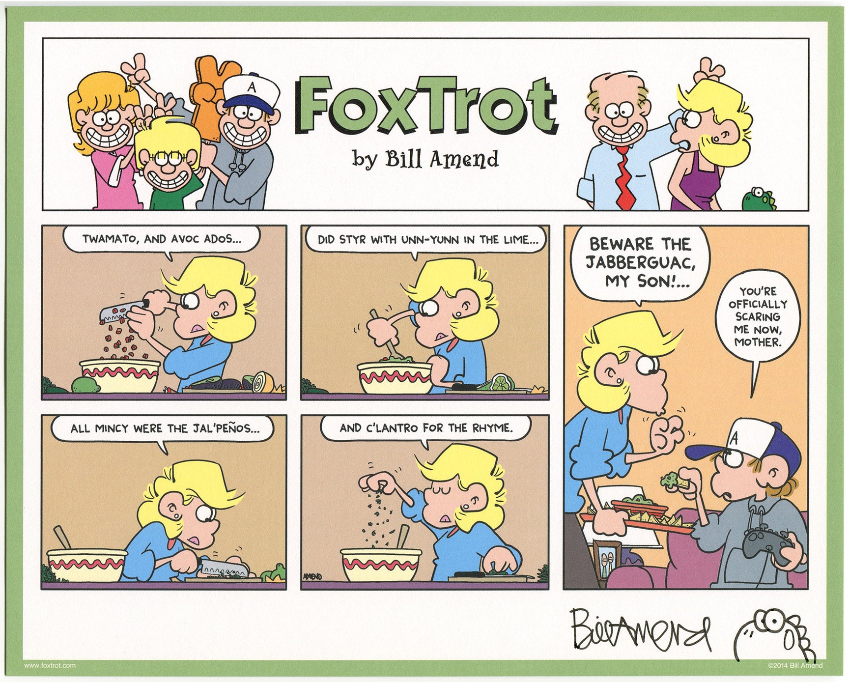 Jabberguac Signed Print Foxtrot Comic By Bill Amend The Foxtrot Store 