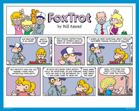 "Joy of Mathing" FoxTrot signed print by Bill Amend | FoxTrot comic strip by Bill Amend - September 28, 2014 - Art, Bob Ross, Cartoons, Jason, Paige, Peter, Math, Sunday Comics, YouTube