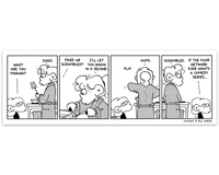 FoxTrot Magnet - 'Cookies Before Dinner' comic strip by Bill Amend - Approx 6" x 2" lightweight, flexible and perfect for refrigerators, lockers, whiteboards, etc. A great gift for any FoxTrot fan! - children, comics, cookies, dessert, jason fox, kids, food, funny, sunday funnies