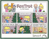 "Silent Night's Watch" signed FoxTrot comic strip by Bill Amend - Jason Fox: Siiiiilent night's watch... Hoooooly night's watch... We (root)9 kings of orient are... Rudolph the 6700-nosed rangifer tarandus... O binary tree, o binary tree, how nodal are your branches... We wish you a merry Christmas, and a Pippin New Year... Roger: You're the one who suggested he get into the holiday spirit. Andy: Ignore me next time, Jason! Jason: Deck the halls with Bowser's Holly...