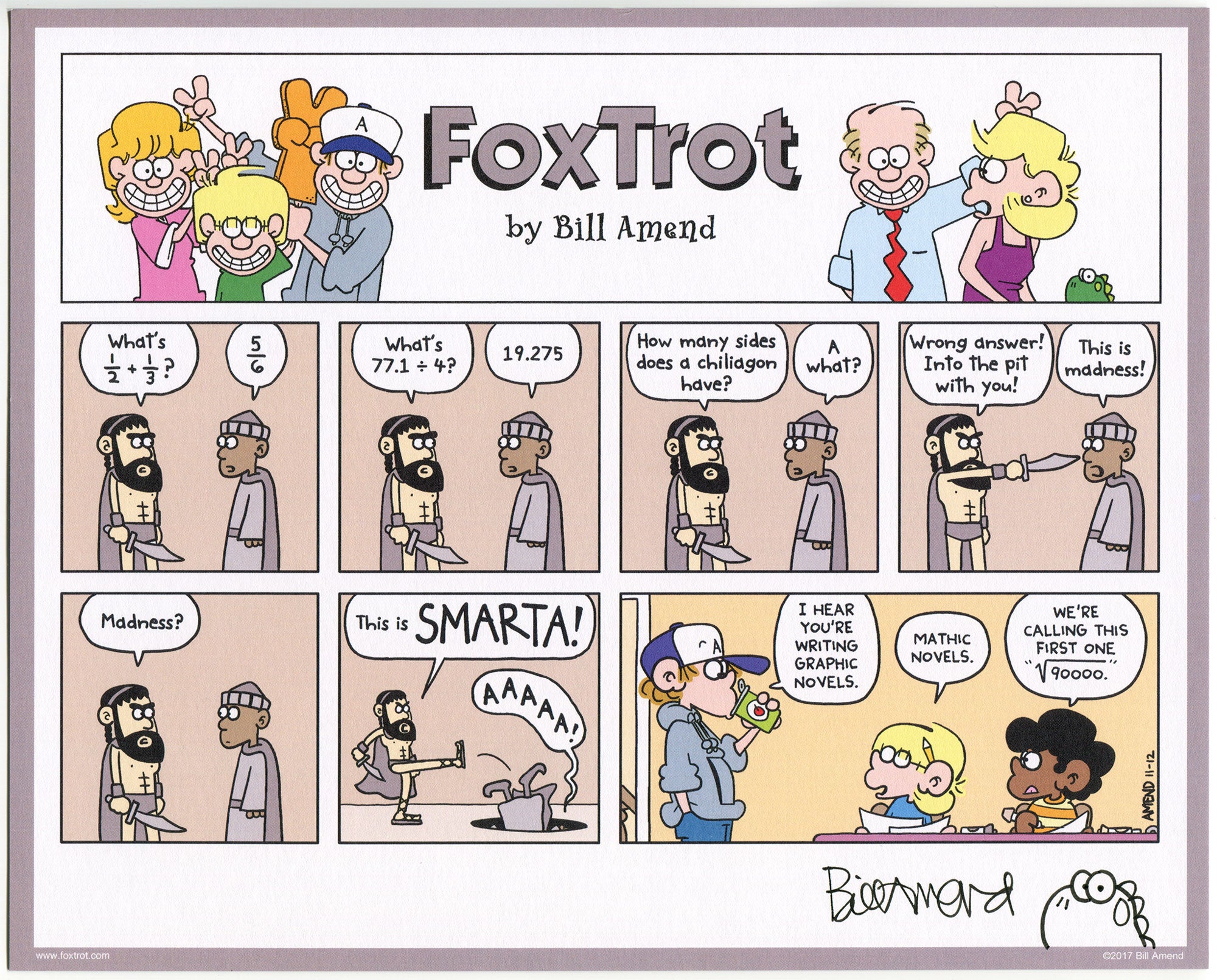 Smarta Signed Print Foxtrot Comic By Bill Amend The Foxtrot Store 